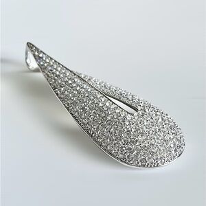 Lia Sophia Hostess Exclusive Glittery Crystal Silver Metal Slide Pendant